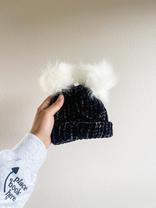 Black Velvet Beanie