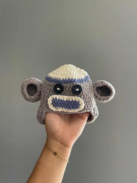 Preemie/NB Sock Monkey Beanie