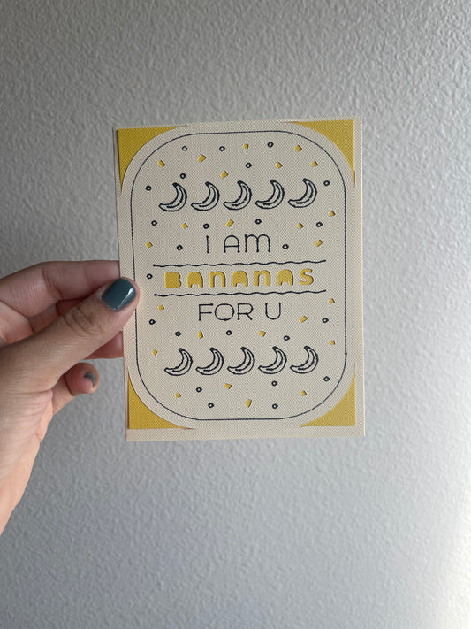 Bananas For You Valentine’s Day Card