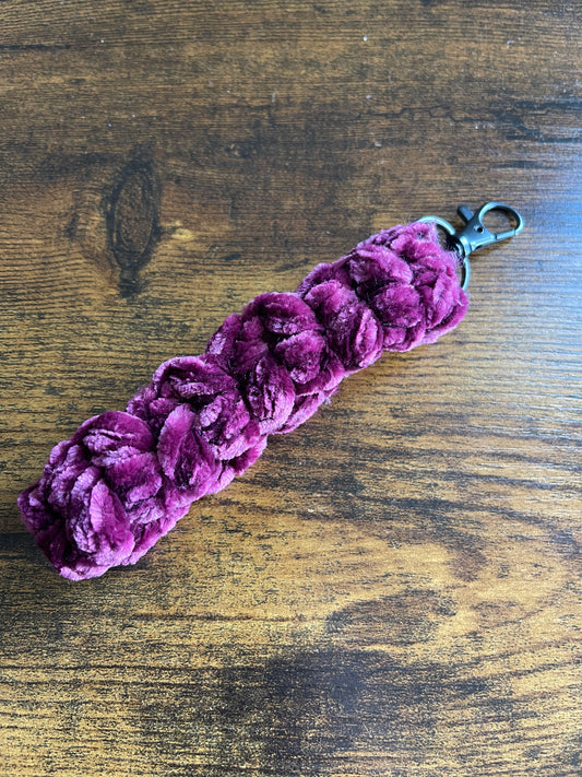 Velvet Crochet Wristlet