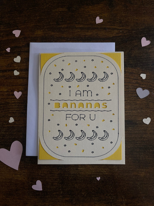 Bananas For You Valentine’s Day Card