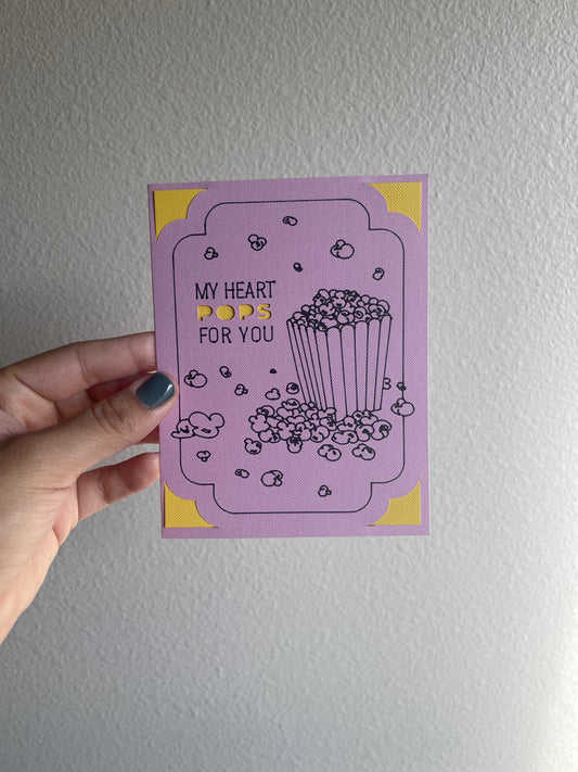 ‘My Heart Pops For You’ Card