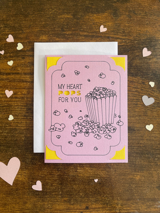 ‘My Heart Pops For You’ Card